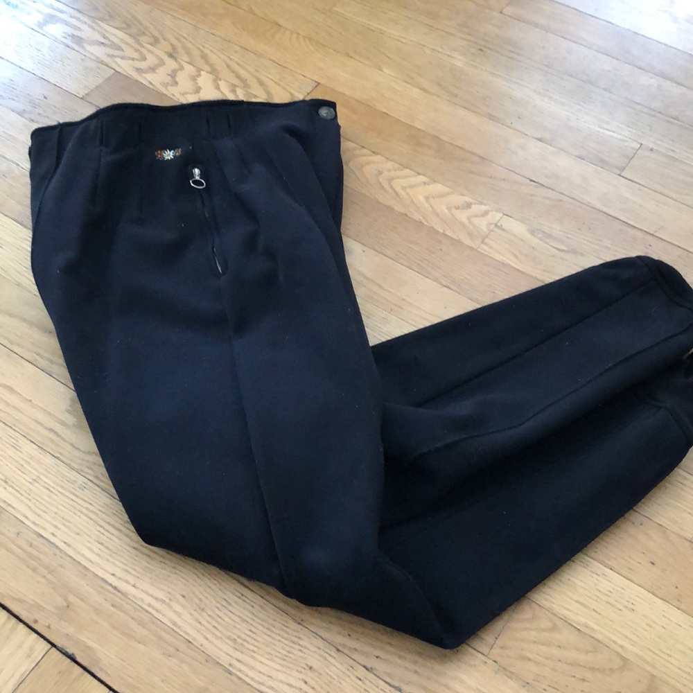 Vintage designer black ski pant